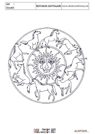 Mandala boyama sayfaları